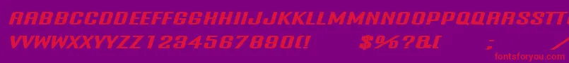 Onanrg Font – Red Fonts on Purple Background