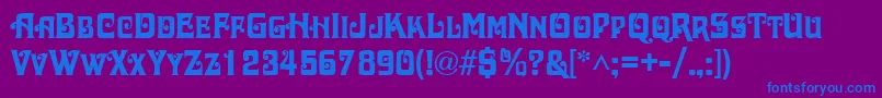 DaschaRegular Font – Blue Fonts on Purple Background