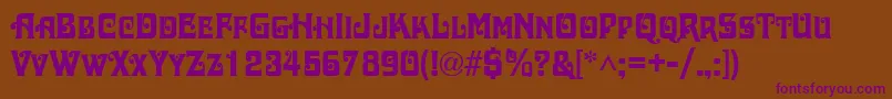 DaschaRegular Font – Purple Fonts on Brown Background