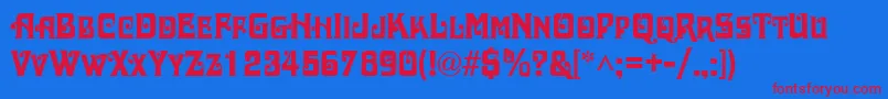 DaschaRegular Font – Red Fonts on Blue Background