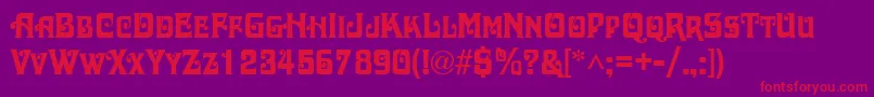 DaschaRegular Font – Red Fonts on Purple Background