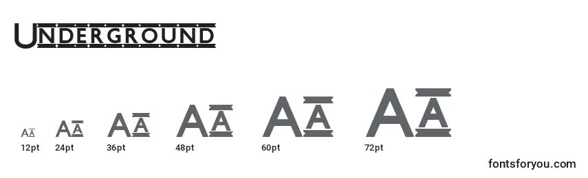 Underground Font Sizes