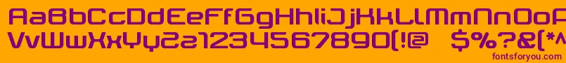 Ter Font – Purple Fonts on Orange Background