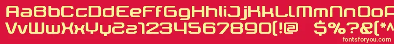 Ter Font – Yellow Fonts on Red Background