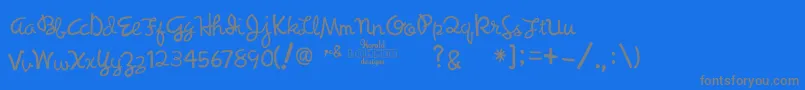 Synchronous Font – Gray Fonts on Blue Background