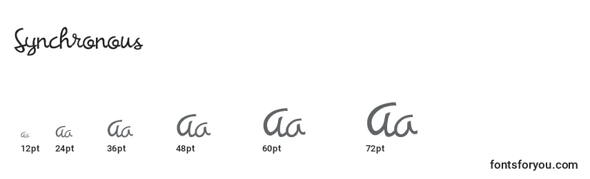 Размеры шрифта Synchronous
