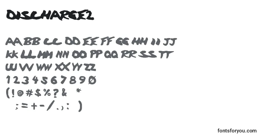 Шрифт Discharge2 – алфавит, цифры, специальные символы