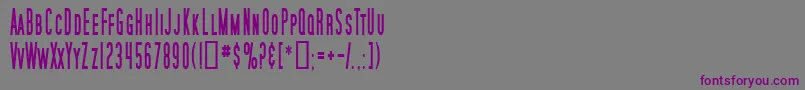 SfMoviePosterCondensedBold Font – Purple Fonts on Gray Background