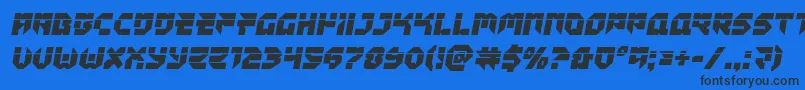 Tokyodrifterlaser-fontti – mustat fontit sinisellä taustalla