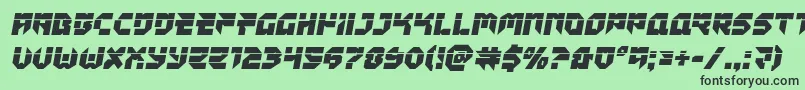 Шрифт Tokyodrifterlaser – чёрные шрифты на зелёном фоне