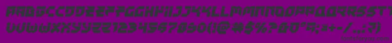 Шрифт Tokyodrifterlaser – чёрные шрифты на фиолетовом фоне