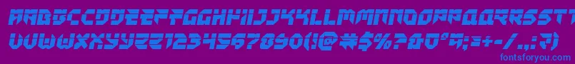 Tokyodrifterlaser Font – Blue Fonts on Purple Background