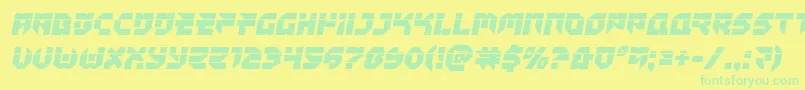 Tokyodrifterlaser Font – Green Fonts on Yellow Background