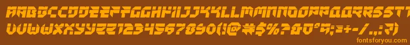 Tokyodrifterlaser Font – Orange Fonts on Brown Background