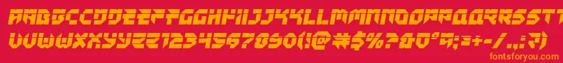 Tokyodrifterlaser Font – Orange Fonts on Red Background