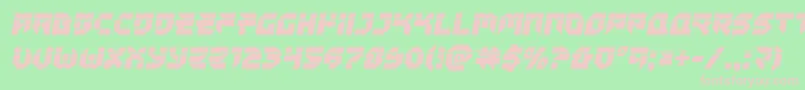 Czcionka Tokyodrifterlaser – różowe czcionki na zielonym tle