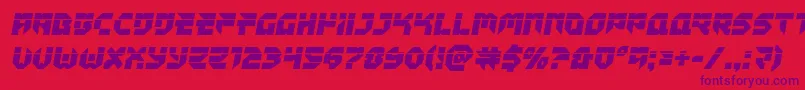 Tokyodrifterlaser Font – Purple Fonts on Red Background