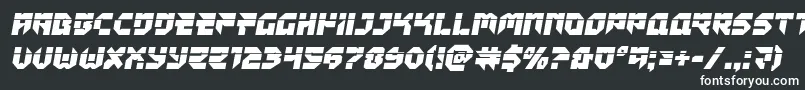 Tokyodrifterlaser-fontti – valkoiset fontit mustalla taustalla