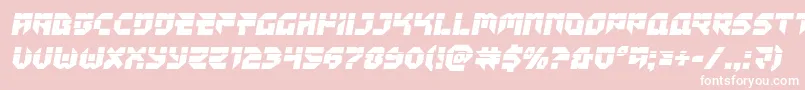 Tokyodrifterlaser-fontti – valkoiset fontit vaaleanpunaisella taustalla