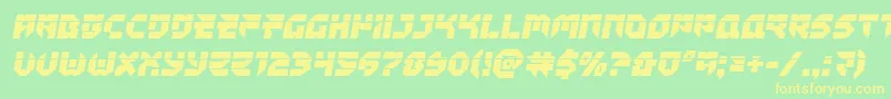 Tokyodrifterlaser-fontti – keltaiset fontit vihreällä taustalla