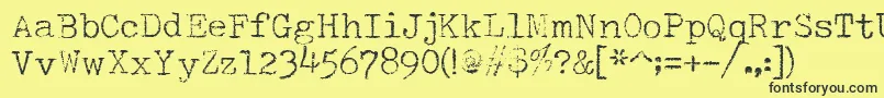 SmithyxtFadedV22 Font – Black Fonts on Yellow Background