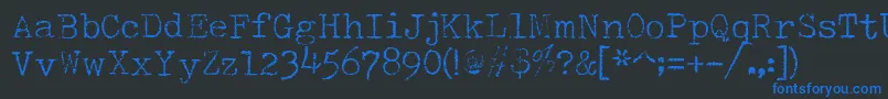 SmithyxtFadedV22 Font – Blue Fonts on Black Background