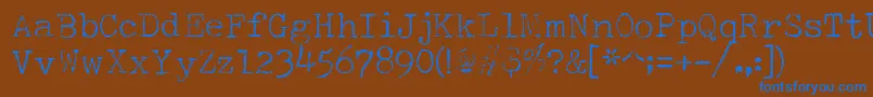 SmithyxtFadedV22 Font – Blue Fonts on Brown Background