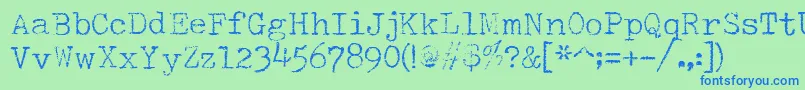 SmithyxtFadedV22 Font – Blue Fonts on Green Background