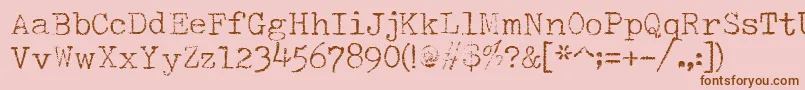 SmithyxtFadedV22 Font – Brown Fonts on Pink Background