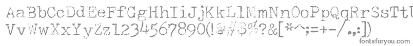 SmithyxtFadedV22-fontti – harmaat kirjasimet valkoisella taustalla