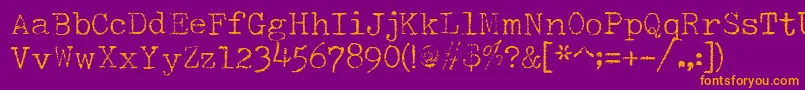 SmithyxtFadedV22 Font – Orange Fonts on Purple Background