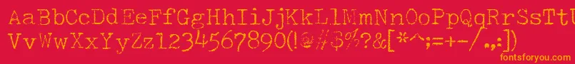 SmithyxtFadedV22 Font – Orange Fonts on Red Background