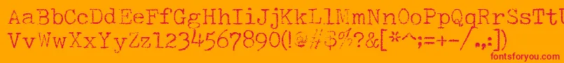 SmithyxtFadedV22 Font – Red Fonts on Orange Background