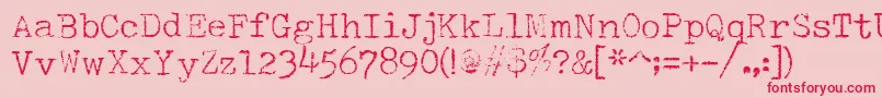 SmithyxtFadedV22 Font – Red Fonts on Pink Background