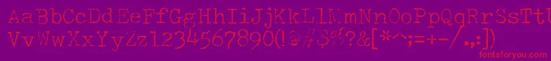 SmithyxtFadedV22 Font – Red Fonts on Purple Background