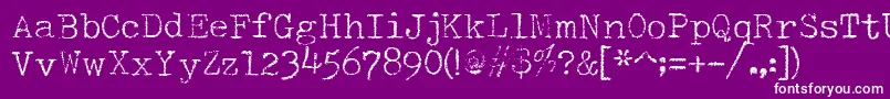 SmithyxtFadedV22 Font – White Fonts on Purple Background