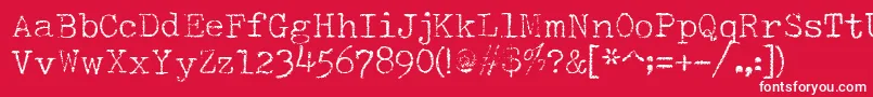 SmithyxtFadedV22 Font – White Fonts on Red Background