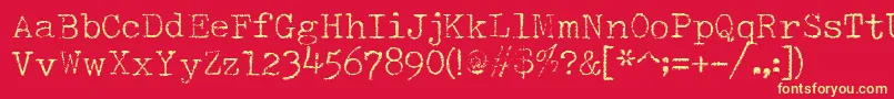 SmithyxtFadedV22 Font – Yellow Fonts on Red Background