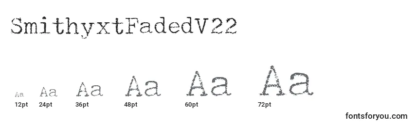 Размеры шрифта SmithyxtFadedV22