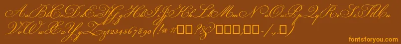 Шрифт Champignon – оранжевые шрифты на коричневом фоне