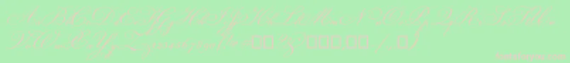 フォントChampignon – 緑の背景にピンクのフォント