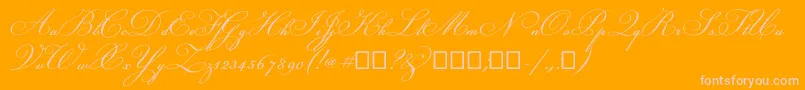 Champignon Font – Pink Fonts on Orange Background