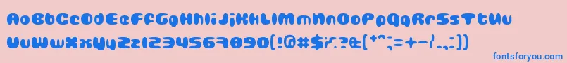 Gubbla Font – Blue Fonts on Pink Background