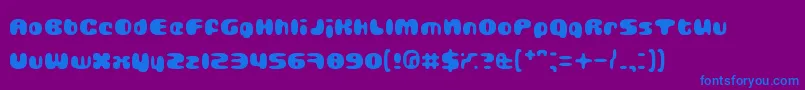 Gubbla Font – Blue Fonts on Purple Background