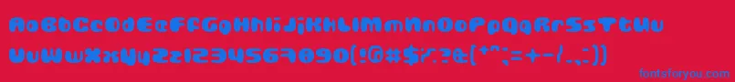 Gubbla Font – Blue Fonts on Red Background