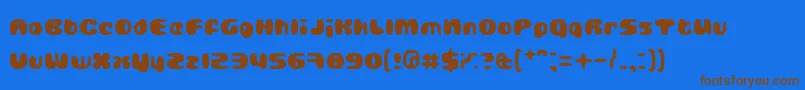 Gubbla Font – Brown Fonts on Blue Background