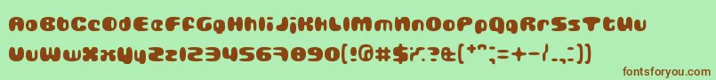 Gubbla Font – Brown Fonts on Green Background