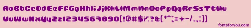 Gubbla Font – Purple Fonts on Pink Background