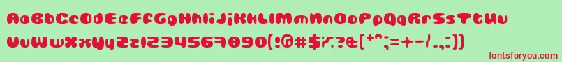 Gubbla Font – Red Fonts on Green Background