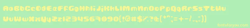 Gubbla Font – Yellow Fonts on Green Background